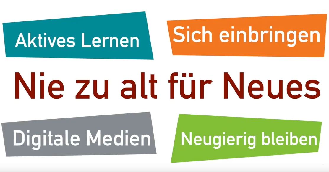 Grafik "Nie zu alt für Neues"