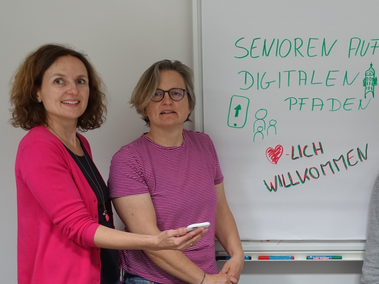 Foto von den Projektbeteiligten des Leuchtturm-Projektes in Erding