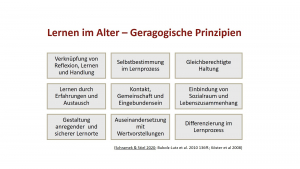 Folie mit 9 geragogischen Prinzipien